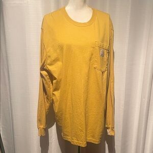 Carhartt Yellow Long Sleeve Shirt Sz L